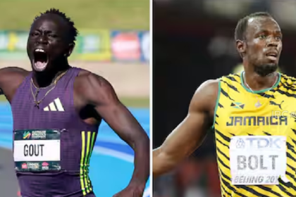 Teen athlete Gout Gout breaking 200m world record with 19.67-second run