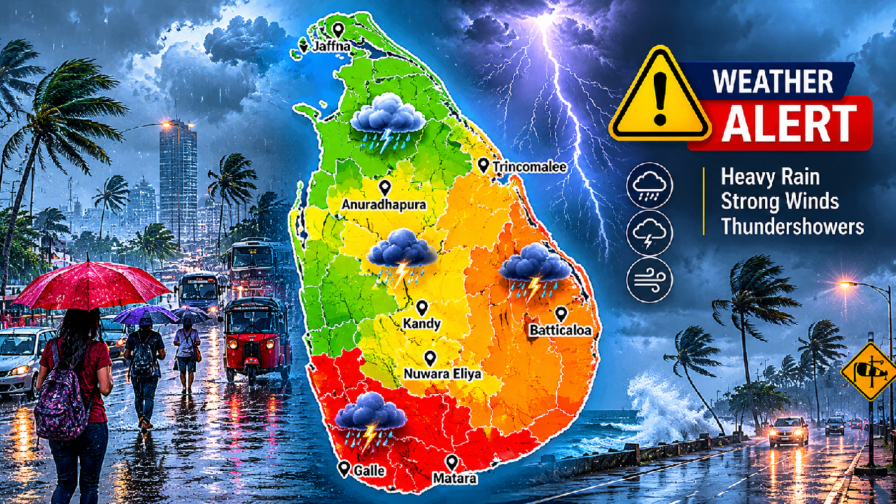 Sri Lanka Weather Warning: Heavy Rain and Strong Winds